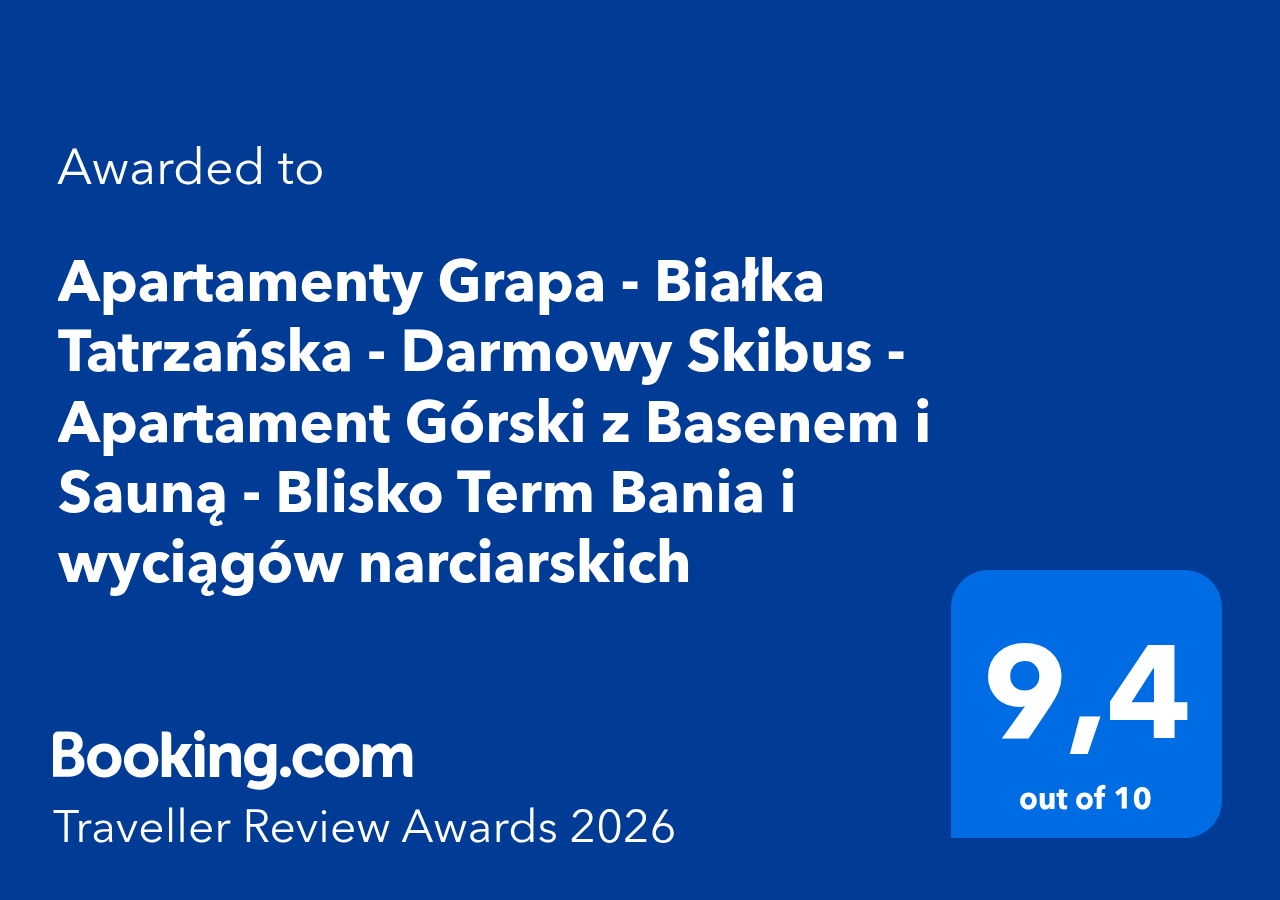 Apartament D8 Grapa Booking Award